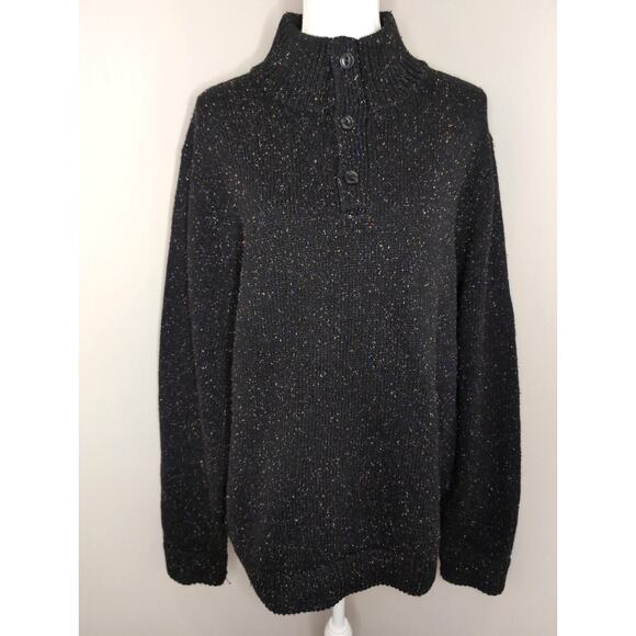 Patagonia Other - Patagonia Mock Neck Button Pullover Sweater L Cozy Knit